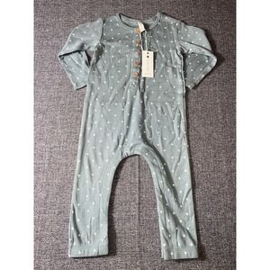 Quincy Mae  Sleeper Snap Pajamas Baby Girl Boy Size 12/18 Month SEA